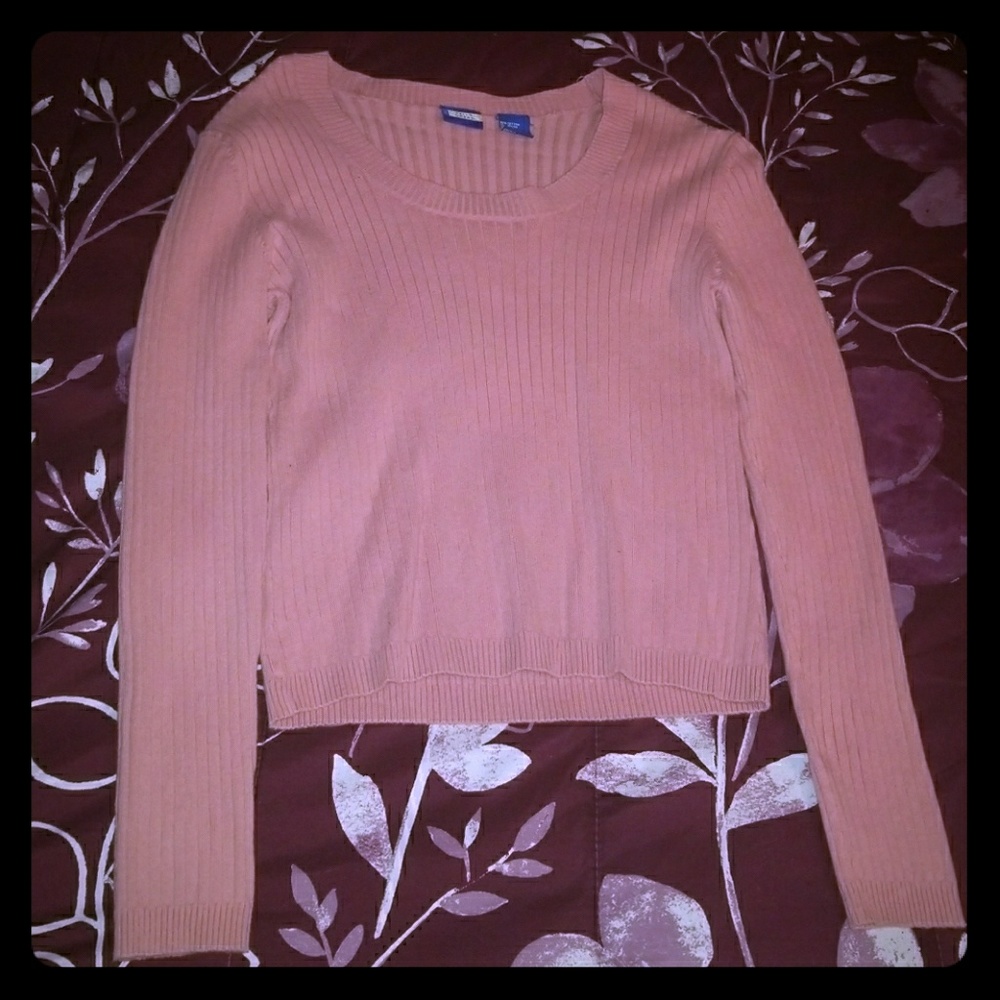 Retro slim pink sweater